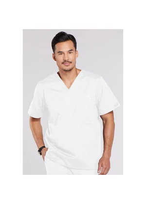 Cherokee Men's V-Neck Top 4743-WHTW - White