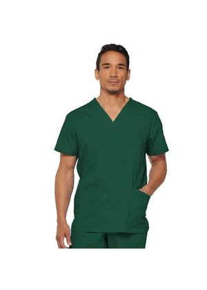 Dickies Men's V-Neck Top 81906-HUWZ - Hunter Green