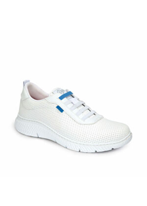 Dian Altea Plus Műbőr cipő, gumis fűzős - Fehér