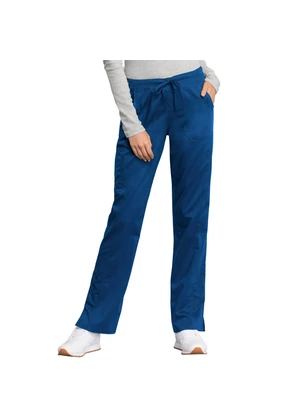 Cherokee Woman's Mid Rise Straight Leg Drawstring Pant WW235AB-ROY - Royal blue