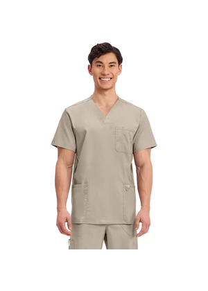 Cherokee Men's Tuckable V-Neck Top WW670-KAK - Khaki