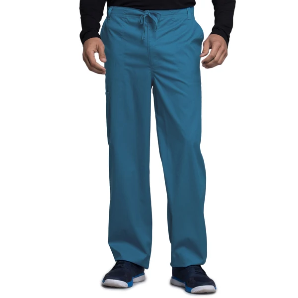 Cherokee Men's Fly Front Drawstring Pant 1022-CARV - Caribbean Blue