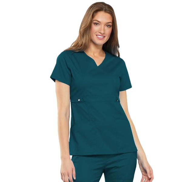 Majica s preklopljenim V-izrezom - 21701-CARV