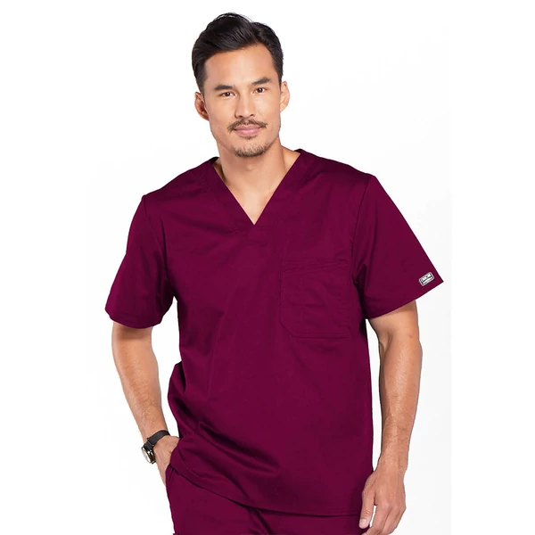 Cherokee Men's V-Neck Top 4743-WINW - Wine